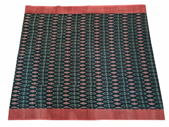 kat Mercerised Cotton pochampally Saree with Matching Blouse - Image 2