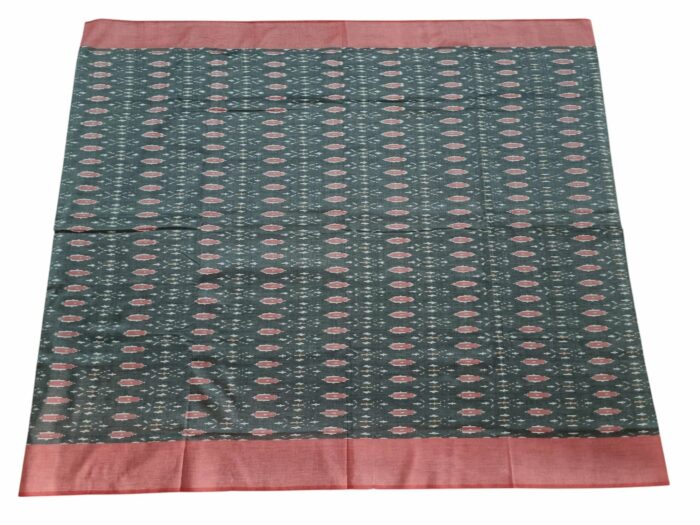 kat Mercerised Cotton pochampally Saree with Matching Blouse - Image 2