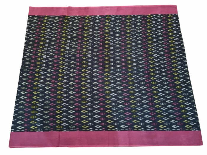 kat Mercerised Cotton pochampally Saree with Matching Blouse - Image 3
