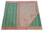 kat Mercerised Cotton pochampally Saree with Matching Blouse - Image 3
