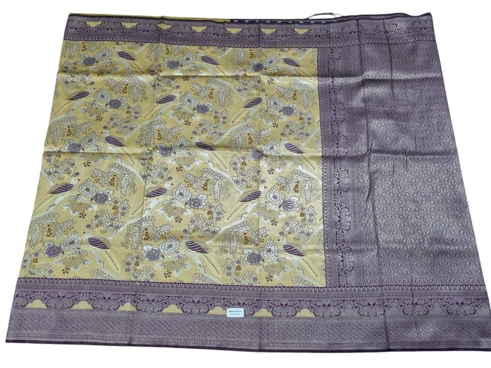 wp-17578698212251024570434837326847.jpg Premium Swastik Silk Saree with Matching Blouse Piece - Image 1