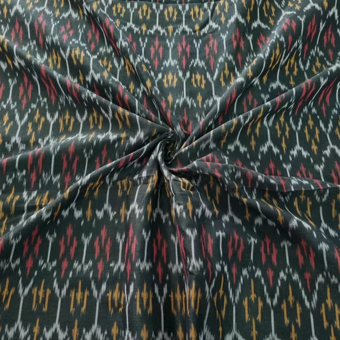 Premium Mercerised Ikat Fabric for Elegant Creations - Image 1