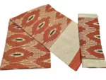 Authentic Pochampally Ikat Bedsheet – King Size 9x7 ft with 2 Pillow Covers | Handwoven - Image 3