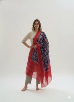 Telia Rumal Duppata Blue & Red