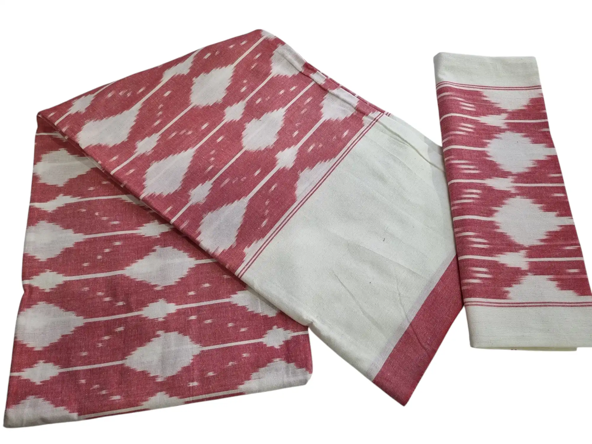 2026/02/1000510826.webp Authentic Pochampally Ikat Bedsheet – King Size 9x7 ft with 2 Pillow Covers | Handwoven - Image 1