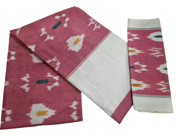 Authentic Pochampally Ikat Bedsheet – King Size 9x7 ft with 2 Pillow Covers | Handwoven