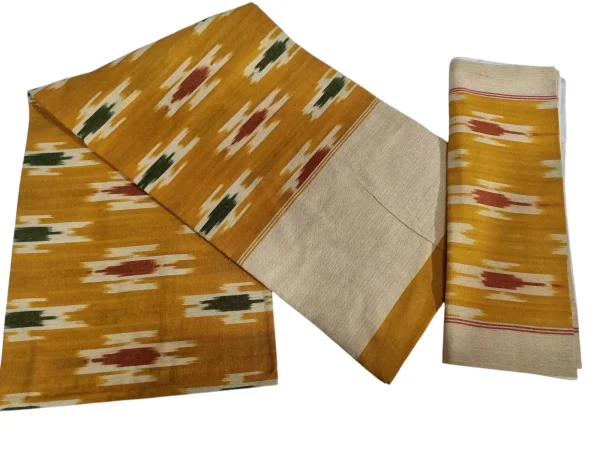 Authentic Pochampally Ikat Bedsheet – King Size 9x7 ft with 2 Pillow Covers | Handwoven