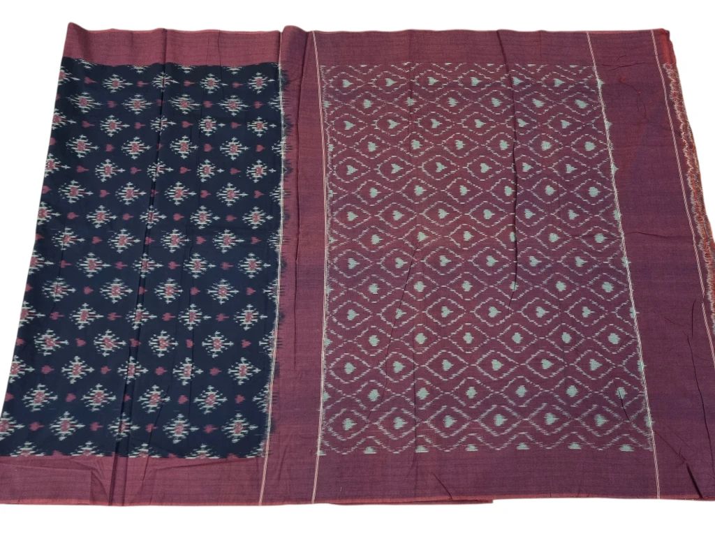 wp-17740737722135995160080673500732.webp Ikat Cotton Saree – Premium Mercerized Cotton Elegance - Image 1