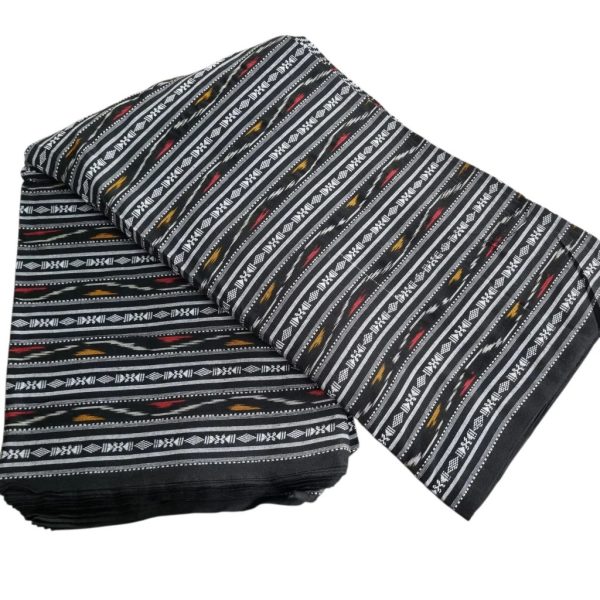 Premium Cotton Ikat Stripe Fabric