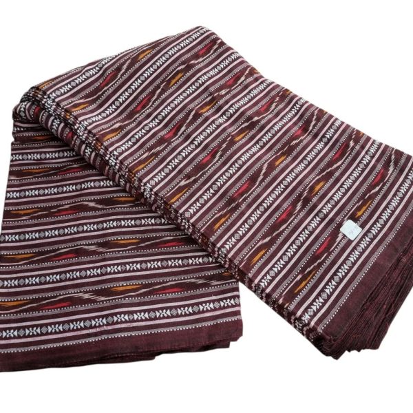 Premium Cotton Ikat Stripe Fabric