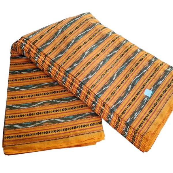 Premium Cotton Ikat Stripe Fabric