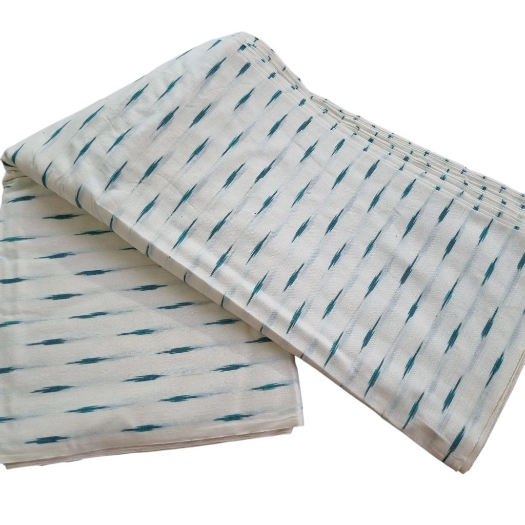 wp-17755518668666762078465966132375.webp Authentic Pochampally Ikat Cotton Fabric - Image 1